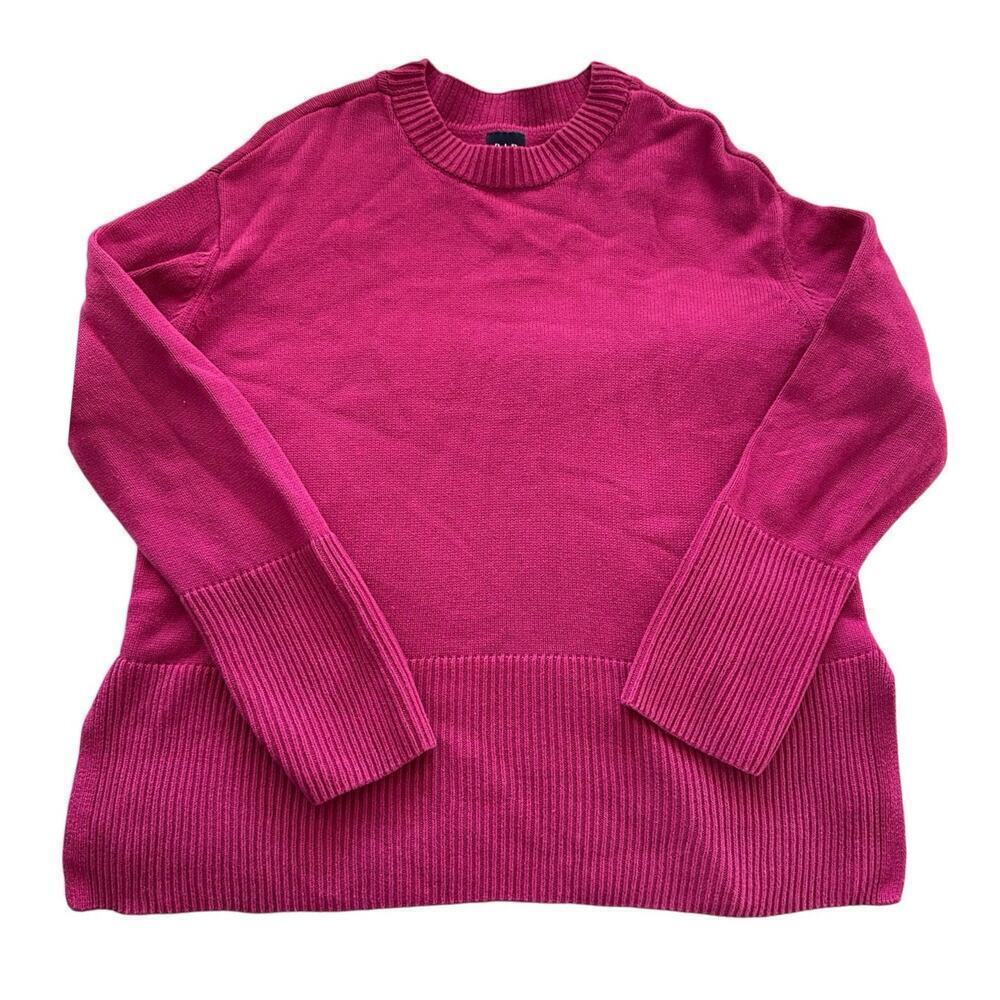Gap Women's Pink 100% Cotton Crew Neck Pullover Sweater Size Large